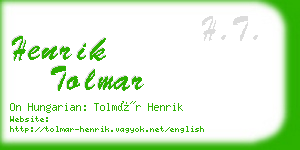 henrik tolmar business card